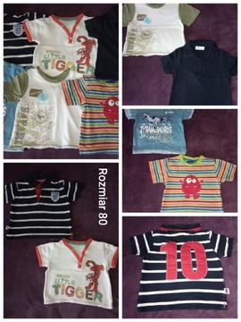 Bluzki, koszule, spodnie dla chłopca, r. 80-98