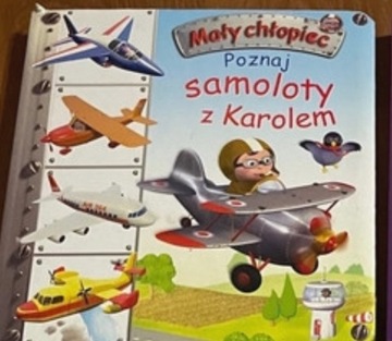 Książka poznaj samoloty z Karolem maly chlopiec