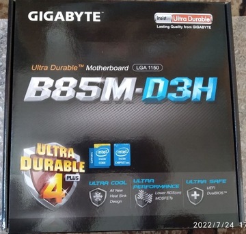 Płyta główna Gigabyte B85M-D3H + i3-4160 + cooler