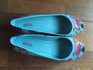 Kolorowe, pachnące, nowe buty Melissa, rozmiar 38