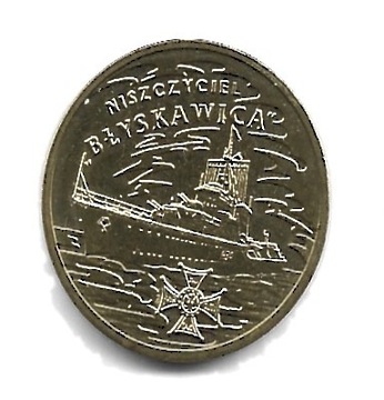 2 zł Niszczyciel Błyskawica  2012 r  NG.105