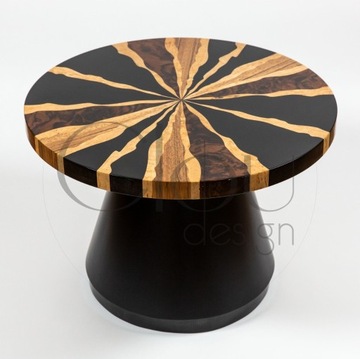 Stolik kawowy okrągły śr.65,5 cm, fornir naturalny