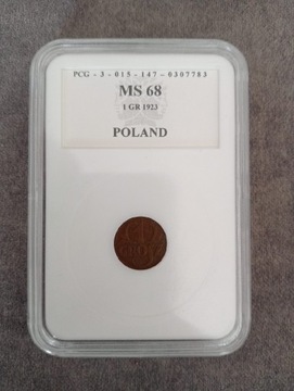 Moneta 1 grosz 1923 - Stan I - mennicza