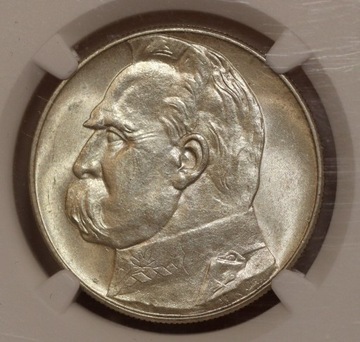 10 złotych 1938 Piłsudski NGC MS 63 mennicza
