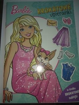 Barbie brokatowe ubieranki naklejki naklejanki 