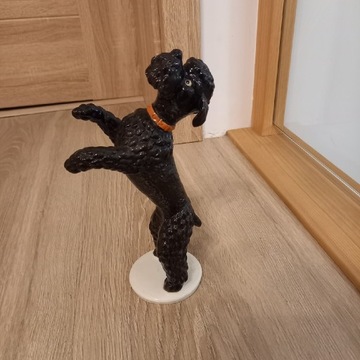 Figurka porcelanowa stojący piesek unikat 