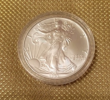 1 Dollar USA srebro 999 z 1993 roku.