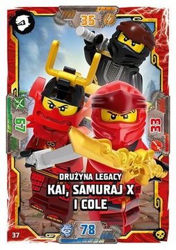 Karta LEGO Ninjago S Nr 37: Kai, Samuraj X i Cole