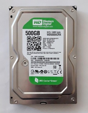 Dysk twardy 3,5" WD Green 500GB WD5000AZRX SATA