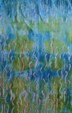 nowoczesna zasłona Batik abstrakcja handmade woda