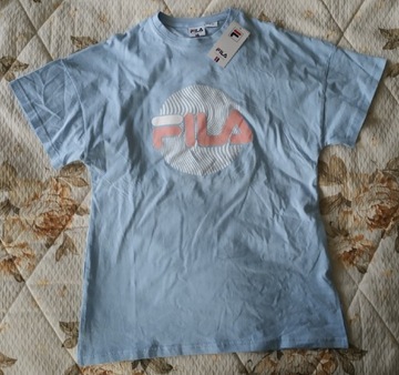 T-shirt FILA S/M niebieski bawełna nowy