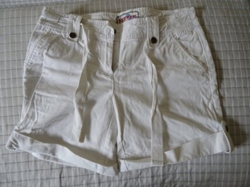 Krótkie spodnie damskie białe  L Bawełna