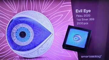 Evil Eye 1 oz Silver Coin 5$ Palau 2020