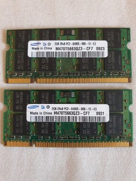 Pamięć RAM SAMSUNG M470T5663QZ3-CF7 2x 2 GB