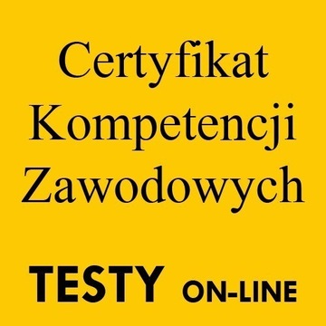 Testy 2023 Certyfikat Kompetencji Zawodowych