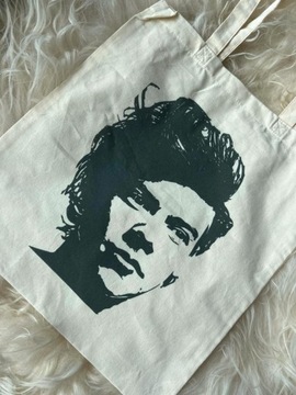 Torba tote bag Harry Styles twarz face beige