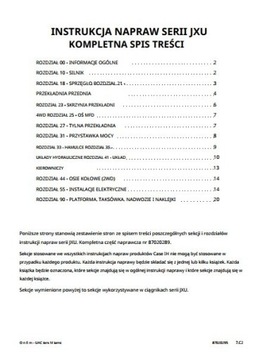 Instrukcja Napraw Case JXU70, JXU80, JXU90 PL