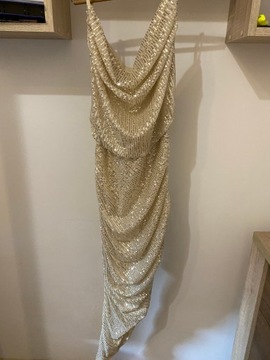 Złota sukienka cekiny 36 s 38 M