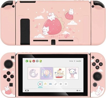 GEEKSHARE etui case Nintendo Switch Różowe Króliki
