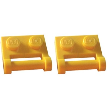 LEGO 48336 PŁYTKA 1x2 uchwyt żółty - 2 szt
