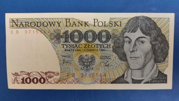 Banknot 1000 zł z 1982r. Nowy