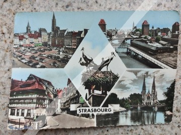 Strasbourg strasburg pocztówka 1945 r