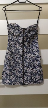 Jeansowa sukienka w kwiaty H&M S
