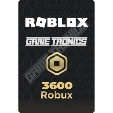 ROBLOX KOD DOŁADOWUJĄCY 3600 ROBUX WYSYŁKA 5MIN