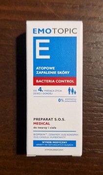Emotopic Preparat S.O.S. Medical, Bacteria control