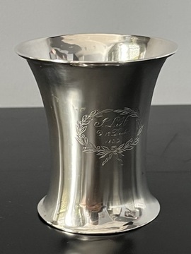 Kubek srebro 12 łut, Niemcy Drezno, przełom 18 i 19 wieku.
