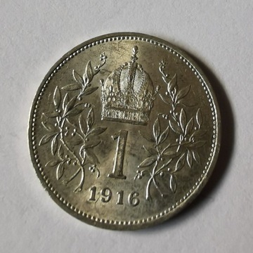 1 korona 1916 Austro-Węgry stan 1/-1