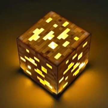 LAMPKA MINECRAFT BLOK ZOLTA