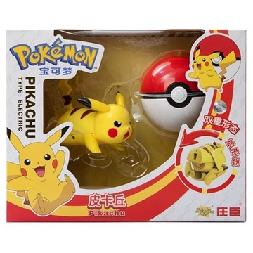 PIKACHU POKEMON FIGURKA + POKEBALL PREZENT