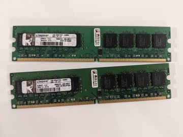 Pamięć RAM DDR2 Kingston 2x 1GB