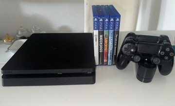 SONY PLAY STATION 4 SLIM 1TB + Gry ! Ładowarka PAD !