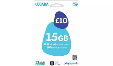 Karta,starter sim LEBARA UK 3w1Europa Roaming UK