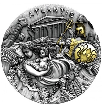 Legendarne Krainy ATLANTIS 2 Oz Srebrna Moneta 5 $