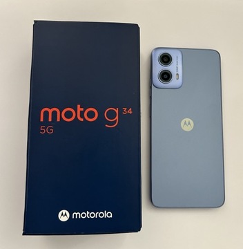 Motorola Moto G34 5G 8/128 GB ICE BLUE NOWY +ETUI