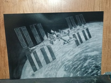 Wydruk rysunku "ISS" A3  42x29,7cm