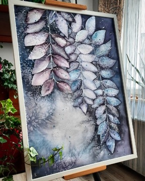 Obraz akwarelowy "Winter", 50x70cm