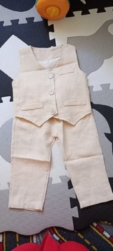 Komplet chłopięcy, spodnie i kamizelka, rozmiar 70