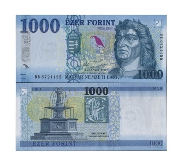 Węgry - 1000 forintów 2021- UNC
