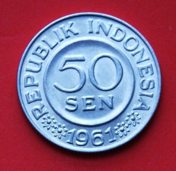 50  Sen  1961  r -   Indonezja   Piękna !!
