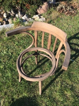 Krzesło gięte typu Thonet z podłokietnikami