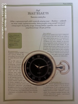 Zegarek kieszonkowy kwarcowy styl "Bauhaus"