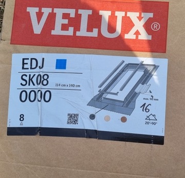 Kołnierz VELUX EDJ 0000 SK08 114x140 do pokryć fal