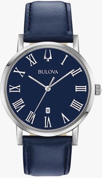 Bulova 96B295 zegarek męski skóra niebieski / NOWY