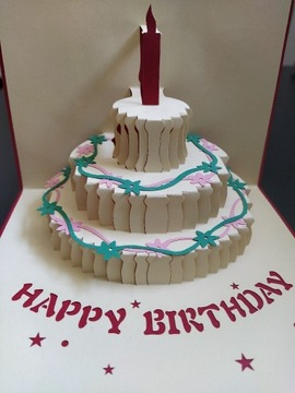 Kartka 3D urodzinowa