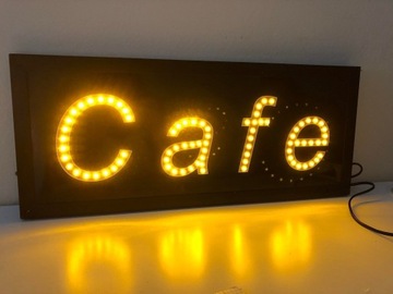 Szyld LED CAFE 60x25cm zewnętrzna 