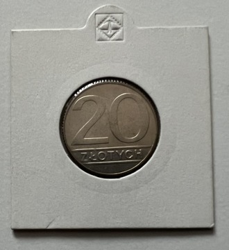 POLSKA PRL 20 złotych 1990 rok - moneta w holderze